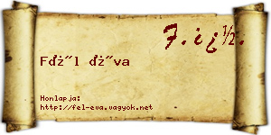Fél Éva névjegykártya