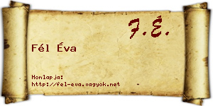 Fél Éva névjegykártya